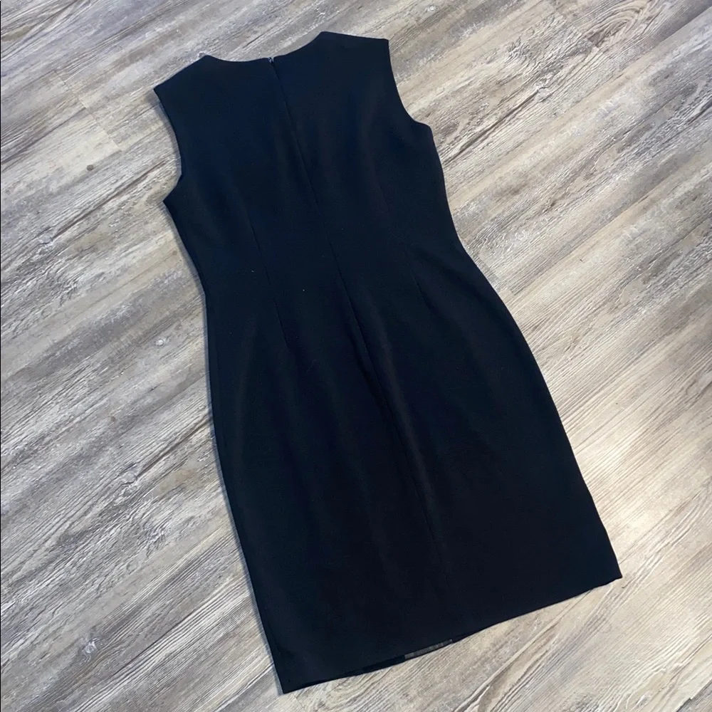 NWOT CALVIN KLEIN Leather Detail Sheath Dress 6 - Picture 8 of 9